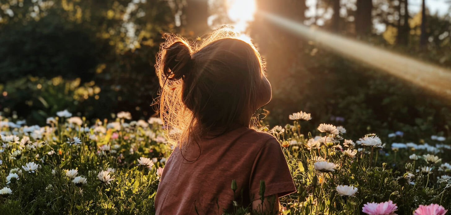 Girl Flowerbed